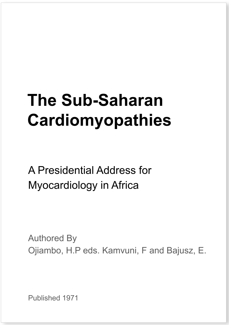 The Sub-Saharan Cardiomyopathies