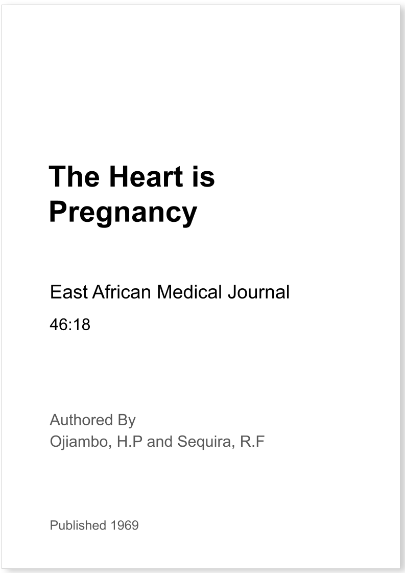 The Heart is Pregnancy