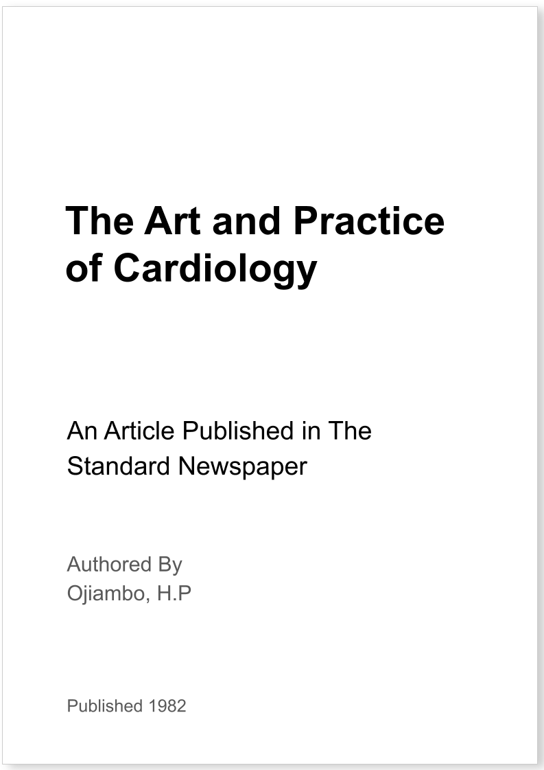 The Art and Practice of Cardiology