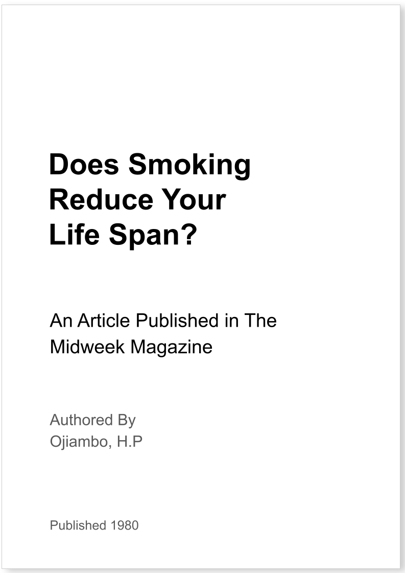 Does Smoking Reduce Your Life Span?