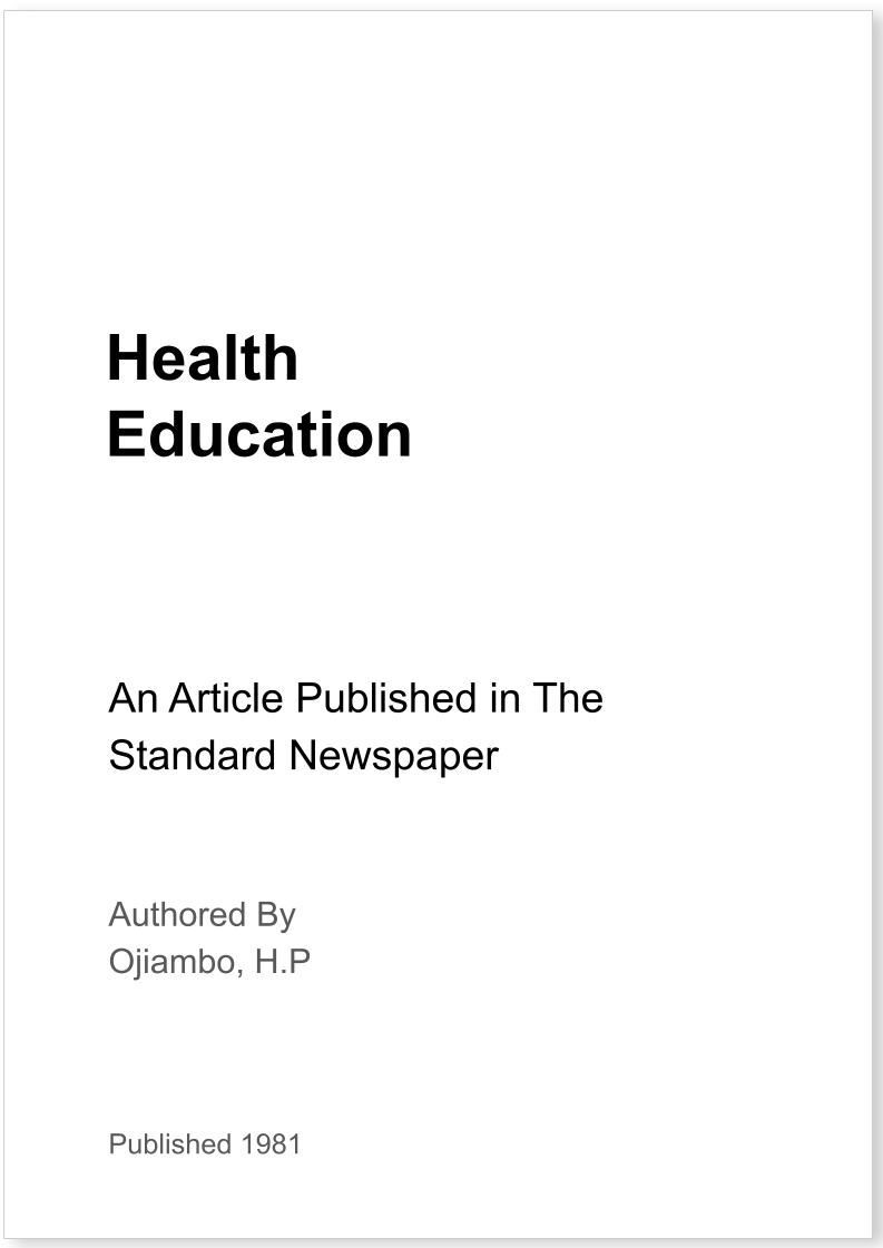 Health Education